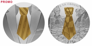 Dvije numizmatičke kovanice u jednom: Konturna kravata