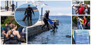 FOTOGALERIJA Uz pokroviteljstvo projekta 'Pomorsko je dobro' očišćeno podmorje splitske lučice Jadran