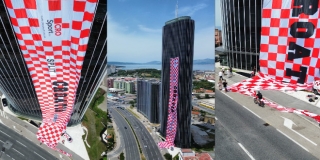 FOTO/VIDEO Na Dalmatia Toweru osvanula zastava hrvatske reprezentacije