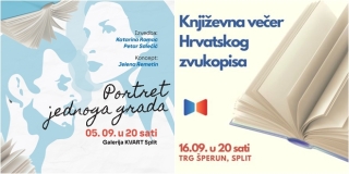 Hrvatski zvukopis u Splitu: 'Portret jednoga grada' u Galeriji KVART i književna večer na Šperunu