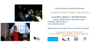 Koncertni ciklus 'Umjetnost bez granica' donosi spoj glazbe i poezije u GK Marka Marulića