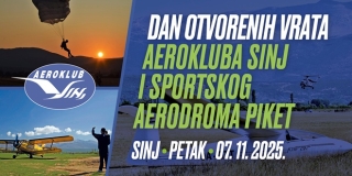 Pozvani ste na Dan otvorenih vrata Aerokluba Sinj i sportskog aerodroma Piket