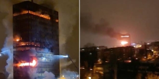 Vatra guta Vjesnikov neboder u Zagrebu, vatrogasci se od noćas bore s požarom