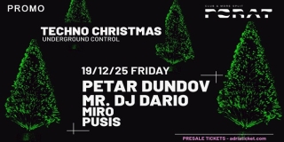Techno Christmas w/Petar Dundov/Mr. Dj Dario u klubu Porat