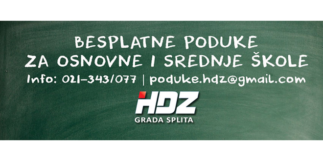 Splitski HDZ organizira besplatne repeticije za učenike
