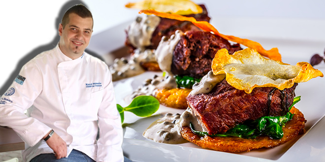 Recept Karola Sklenara: Pečeni svinjski obrazi s korjenastim povrćem i Port vinom