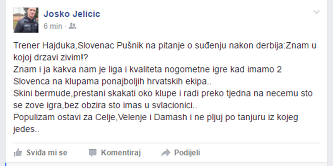 Jeličić skresao Pušniku: Populizam ostavi za Celje, Velenje i Damash i ne pljuj po tanjuru iz kojeg jedeš