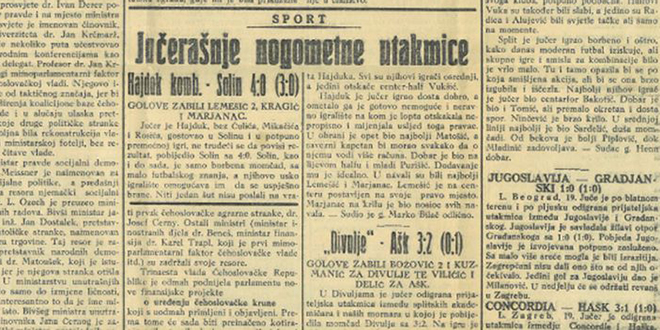 Otrgnuto zaboravu: Pročitajte priču utakmice Solina i Hajduka odigrane 1934. godine