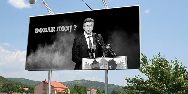  Boris Šitum postavio novi jumbo plakat u Cisti Provo, ovog puta je meta premijer