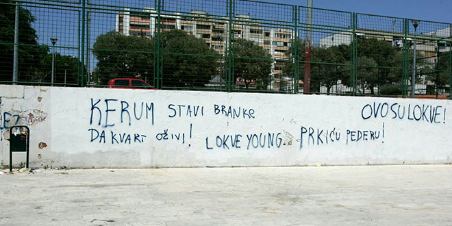 Srbijanski 'Kurir' objavio fotografiju grobarskog grafita usred Splita, pa se osramotio