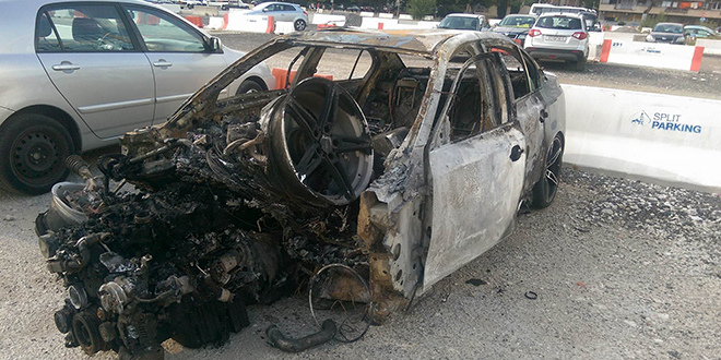 UNIŠTILI DOKAZE: Pogledajte što je ostalo od BMW-a koji se povezuje s ubojstvom u Splitu