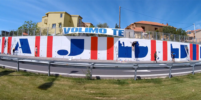 VIDEO Pogledajte kako je nastao jedan od najvećih murala u čast 'bijelih'