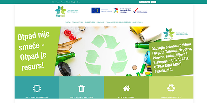Knin, Vrgorac, Pirovac, Tribunj, Biskupija i Kijevo dobili web stranicu s informacijama o razvrstavanju otpada 