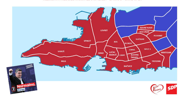 SDP-ovci se hvale rezultatima predsjedničkih izbora, Split pocrvenio!