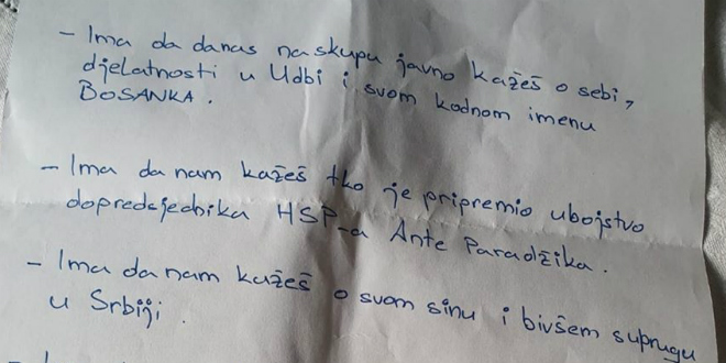 Ruža Tomašić dobila ozbiljnu prijetnju u buketu cvijeća: 'Udbašico Bosanka, akcija slijedi'