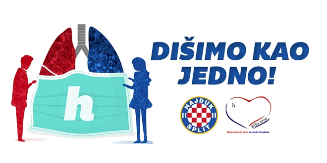 DIŠIMO KAO JEDNO Hajduk i Bilo srce za KBC Split!