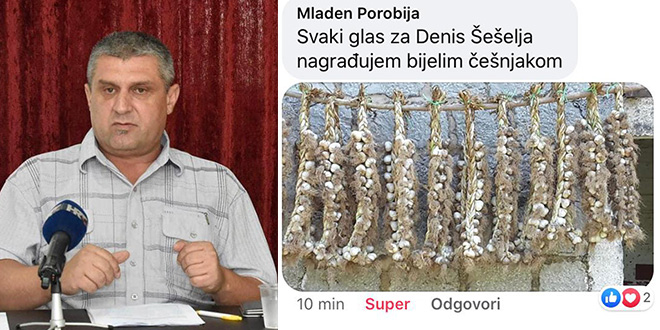Branitelj s bijelim češnjakom nagrađuje one koji će glas dati Denisu Šešelju, a podržao ga je i bivši nogometni reprezentativac