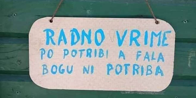 NOVO NORMALNO Pogledajte radno vrijeme objekta u Dalmaciji