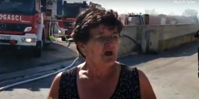 VIDEO Razgovarali smo s majkom vlasnika kaštelanske tvornice koja je jutros izgorjela u požaru
