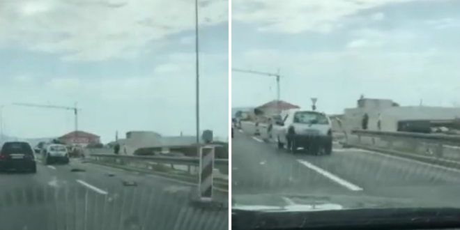 VIDEO Twingo pokosio prometnu signalizaciju u Gomilici