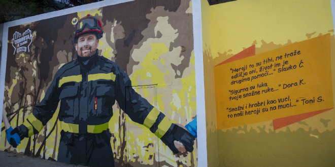 NOVI MURAL U SPLITU Vatrogasac u Ulici slobode