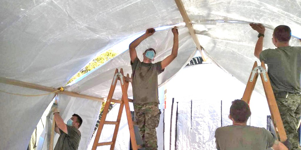 Hrvatska vojska izgradila ukupno 51 šator kod zdravstvenih ustanova