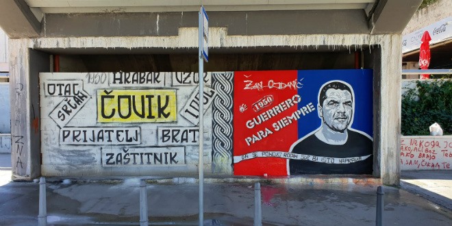 Obnovljen mural u čast Žanu Ojdaniću