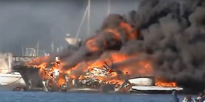 Kod Cresa u požaru broda poginuo čovjek, gorio auto u Lovranu: 'Događaji su povezani'