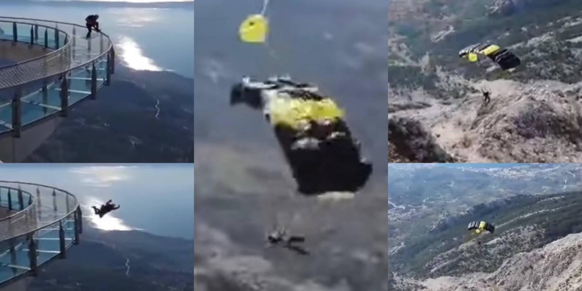 VIDEO Skočio padobranom s biokovske Nebeske šetnice te ostavio 'politički obojenu poruku' na Facebooku