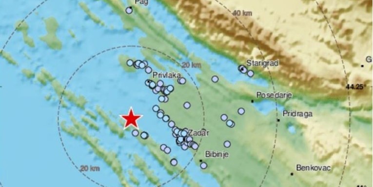 ZADAR Zabilježen potres magnitute 3,0 prema Richteru
