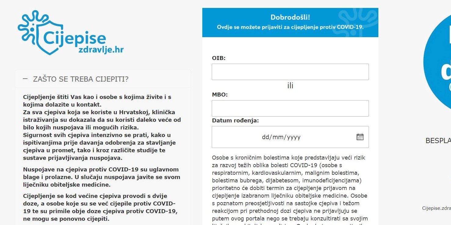 Danas je proradila aplikacija preko koje se svatko može prijaviti za cijepljenje, ide brzo