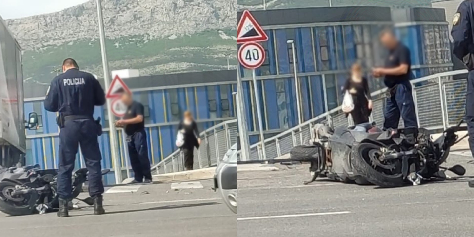 VIDEO: TEŠKA NESREĆA KRAJ CENTRA MALL OF SPLIT Na Vukovarskoj se sudarili motocikl i teretno vozilo