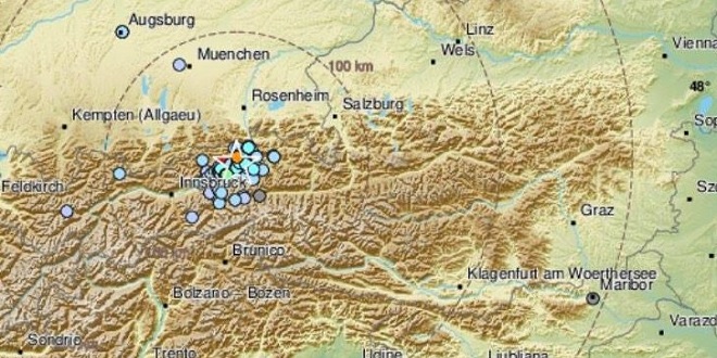 TLO NE MIRUJE NI U AUSTRIJI Potres 55 kilometara od Innsbrucka