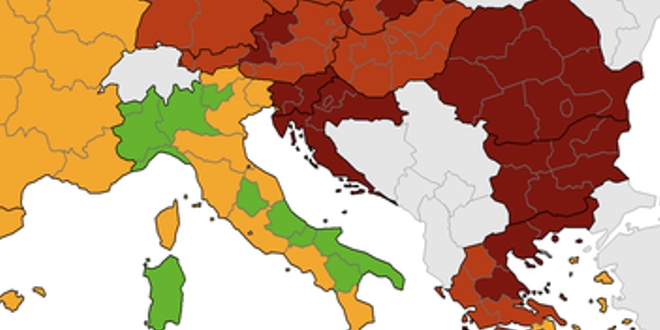 NOVA KORONA KARTA: Cijela Hrvatska u tamnocrvenoj zoni