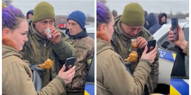 Širi se video: Ukrajinci ruskom vojniku dali hranu i čaj i pomogli da nazove mamu