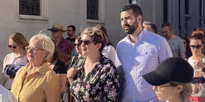 Davor Matijević s Ivanom Marković na prosvjedu Dosta: 'Ovo je pitanje zdravog razuma'