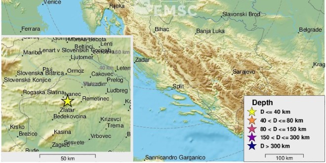 POTRES U ZAGORJU Kraj Varaždina EMSC izmjerio 1.5 po Richteru