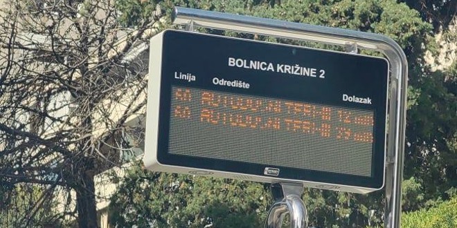 DISPLEJI NA STANICAMA Splićani mogu vidjeti koliko će čekati autobusi