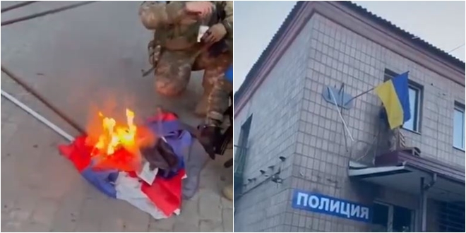 VIDEO Gore ruske zastave u oslobođenom Limanu