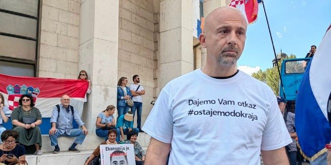 Andrija Klarić osuđen zbog organizacije prosvjeda, kažnjen s 20 tisuća kuna