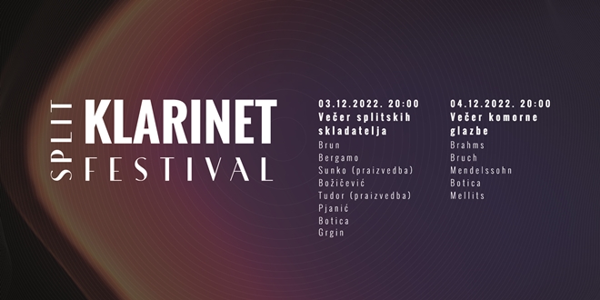 PRVI KLARINET FESTIVAL Splitska publika za vikend će uživati u dva koncerta klasične glazbe