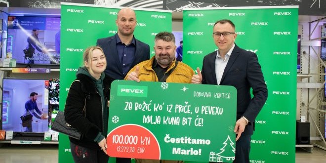 PEVEX nagradio svojih 1000 kupaca s ukupno milijun kuna