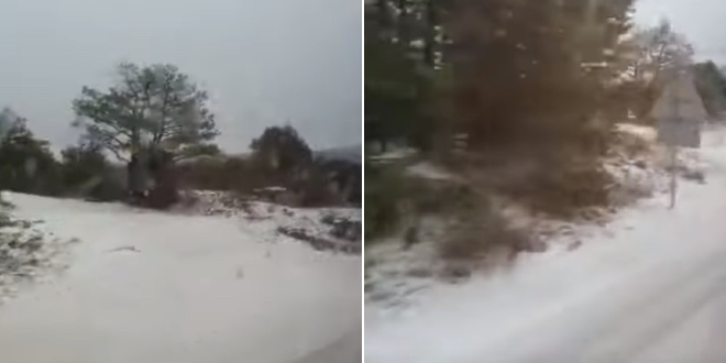 VIDEO Na Braču pao snijeg!
