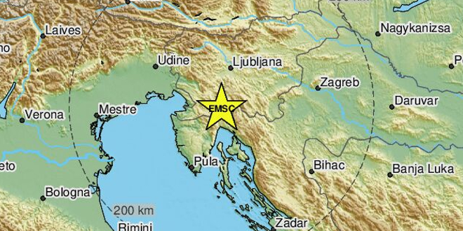 Slab potres u Sloveniji, epicentar mu je bio blizu Rijeke