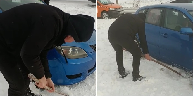 VIDEO Bulj pomogao obitelji s malom bebom koja je zapela u snijegu na Kupresu