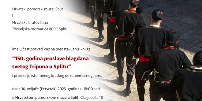 POMORSKI MUZEJ Predstavljanje knjige '150. godina proslave blagdana sv. Tripuna u Splitu'
