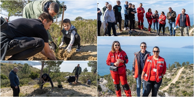 CO2MPENSATING BY PLANTING Stotinu Šumoboraca pošumljavalo Makarsku u prvoj akciji  nove sezone projekta