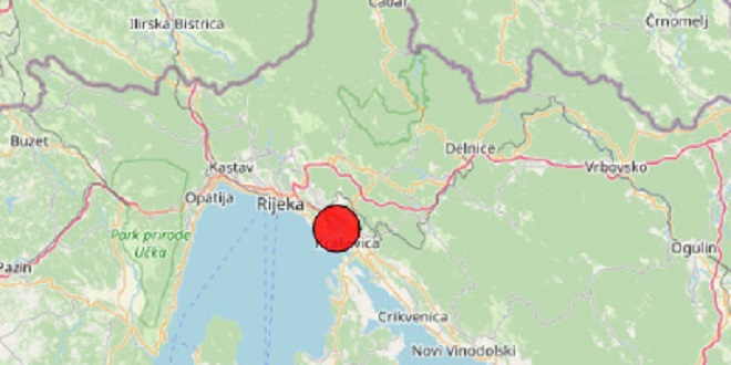 NOVI POTRES Kraj Rijeke izmjereno 2.5 po Richteru