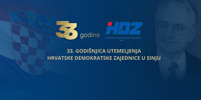 SINJ Obilježavanje 33. obljetnice utemeljenja Hrvatske demokratske zajednice