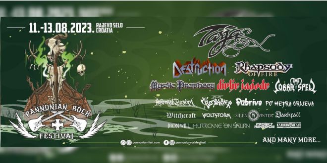 PANNONIAN ROCK FESTIVAL Trodnevni festival u srce Slavonije dovodi najjača svjetska i regionalana imena rock i metal glazbe